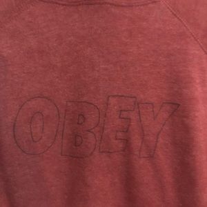 Obey maroon hoodie